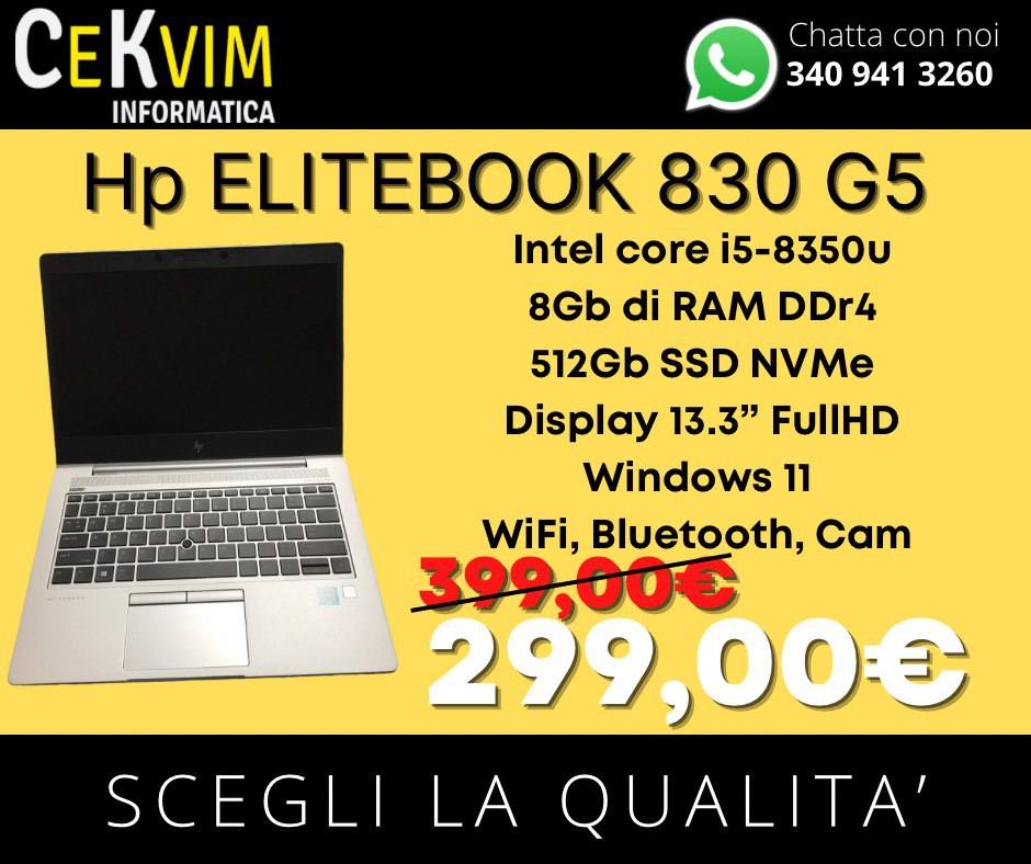 HP ELITEBOOK 830 G5, con Intel Core i5-8350U, 2385961