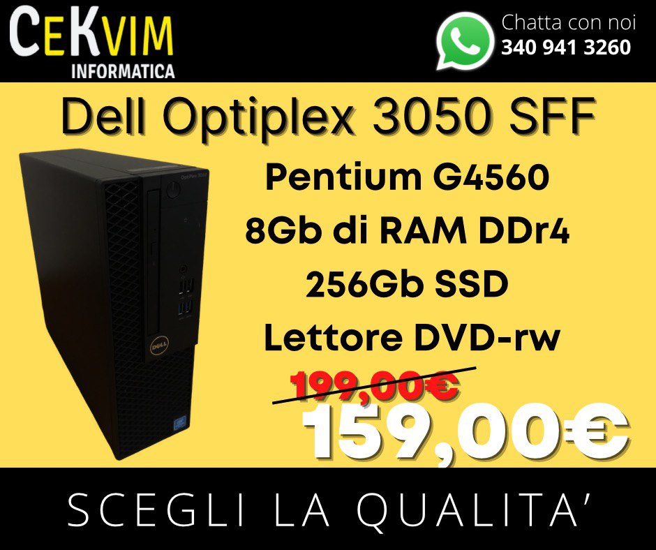 Dell 3050 SFF con Intel Pentium G4560, 2359071r4