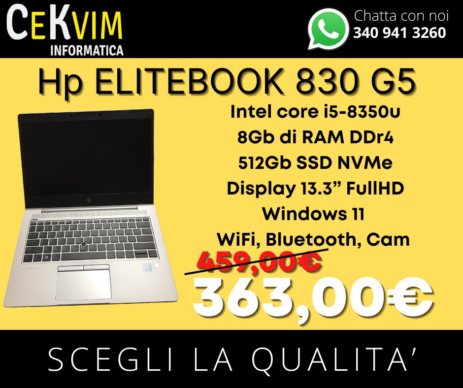 HP ELITEBOOK 830 G5, con Intel Core i5-8350U, 2385961