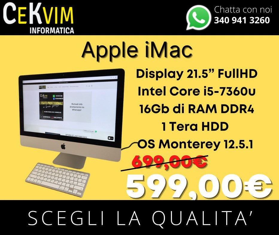 iMac 2017 i5 16Gb Ram 1Tera SSD